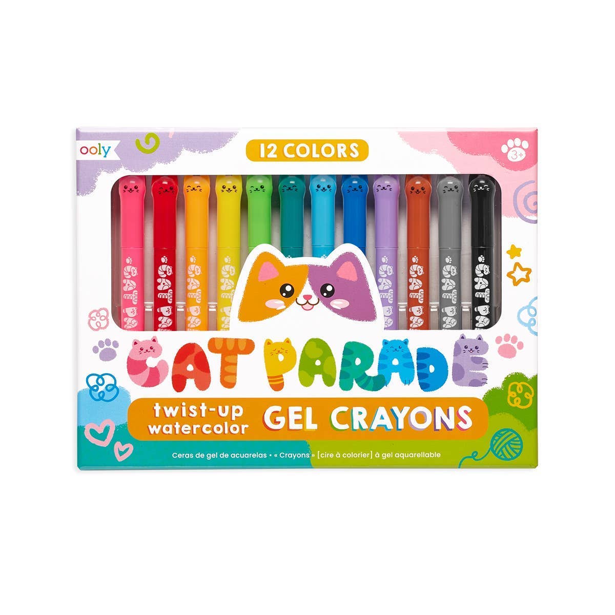 Ooly Cat Parade: Twist-Up Watercolor Gel Crayons