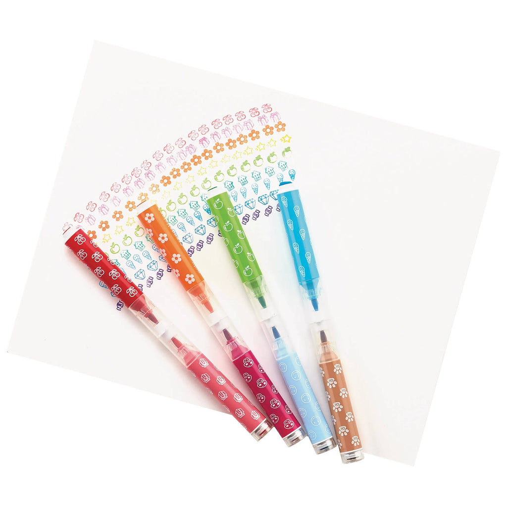 Ooly Stampables: Double-Ended Brush & Stamp Markers (Set of 18)