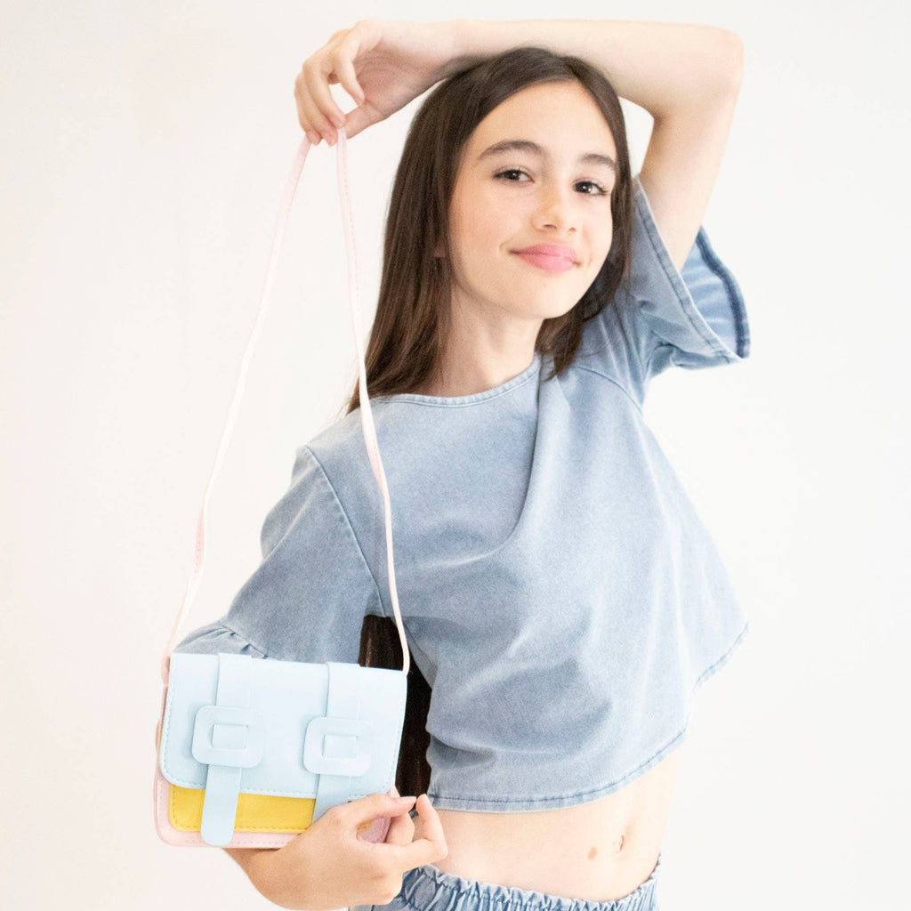 Yuko B - Children'S Shoulder Bag - Tamara Rose & Blue