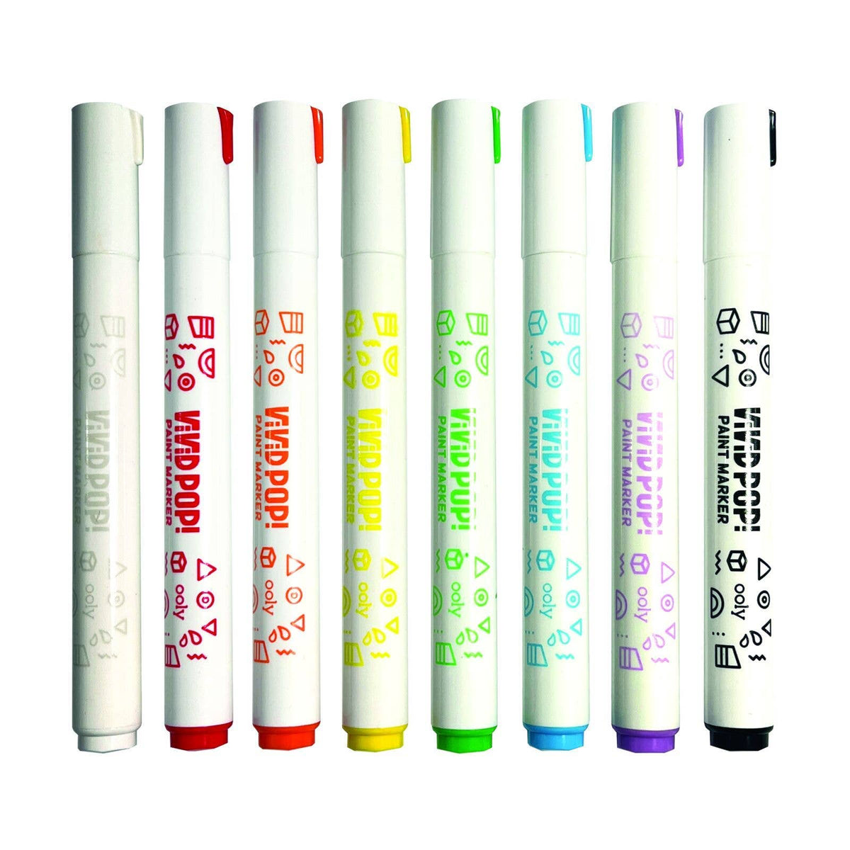 Ooly Vivid Pop!: Opaque Water-Based Paint Markers - Classic (Set
