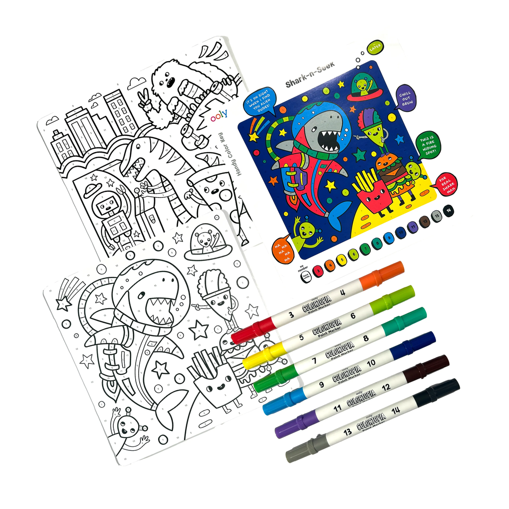 Ooly Colortopia: Paint Marker By Number Kit - Epic Advent
