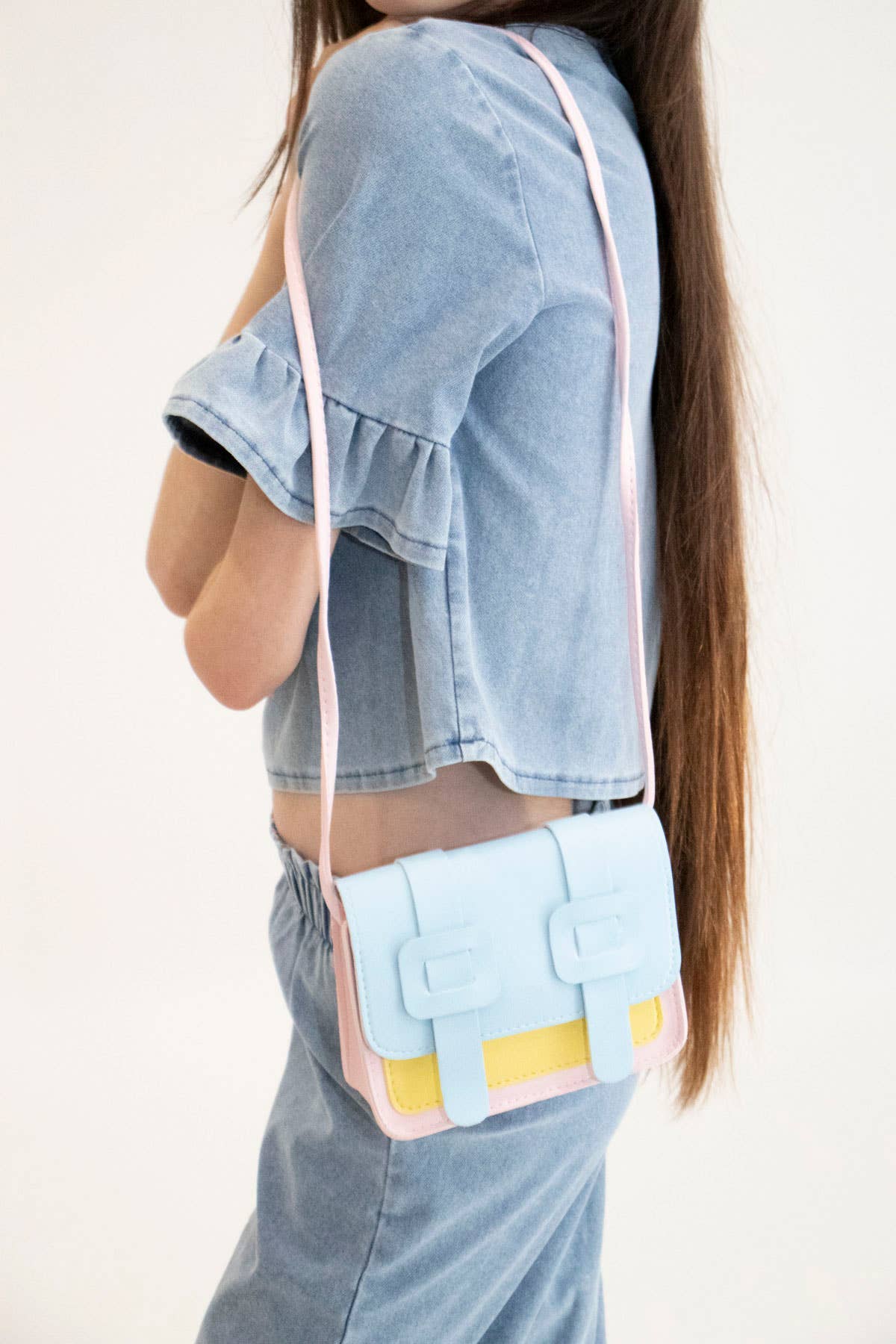 Yuko B - Children'S Shoulder Bag - Tamara Rose & Blue