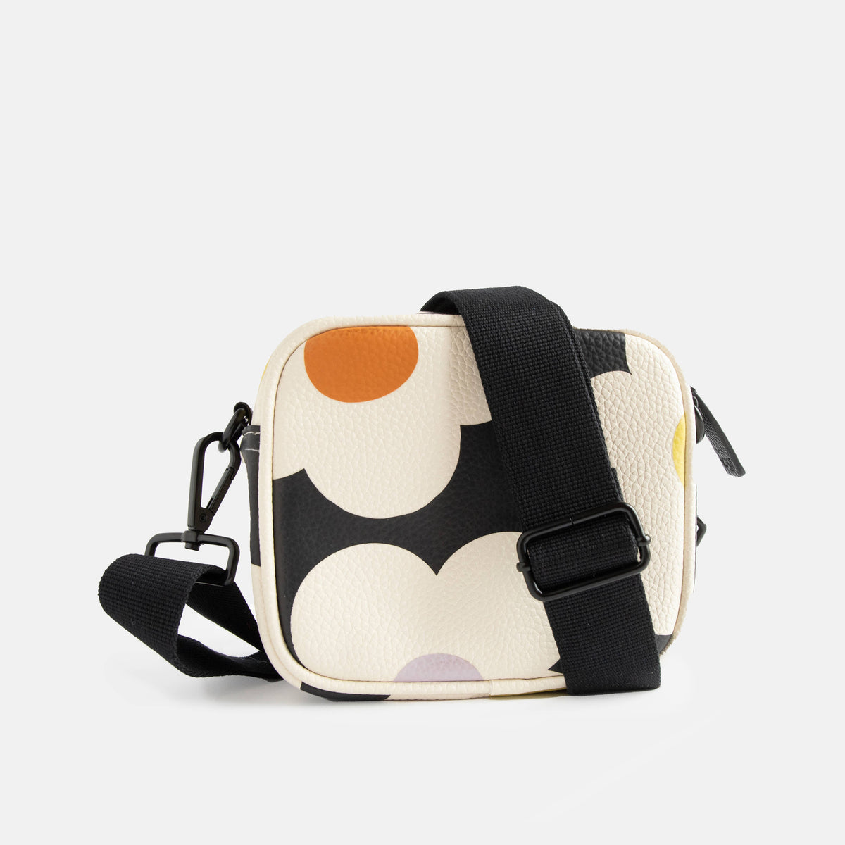 Caroline Gardner - Multi Flower Charcoal PU Camera Bag