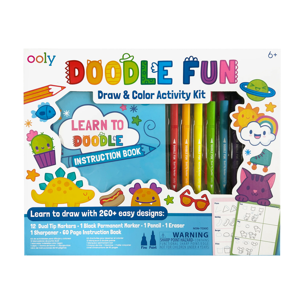 Ooly Doodle Fun:Draw & Color Activity Kit