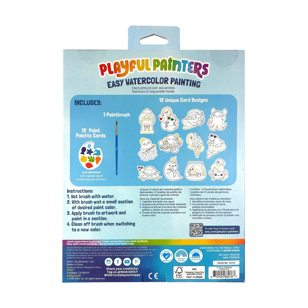 Ooly Playful Painters: Watercolor- Ocean Pals