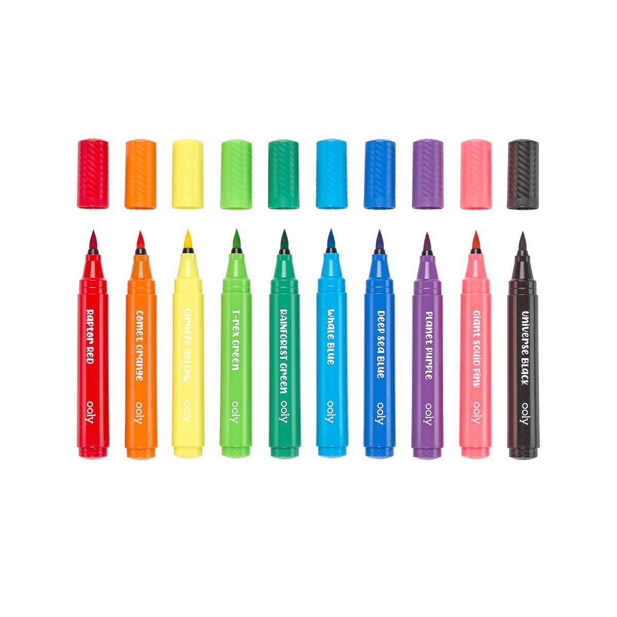 Ooly Big Bright Brush: Brush Markers (Set of 10)