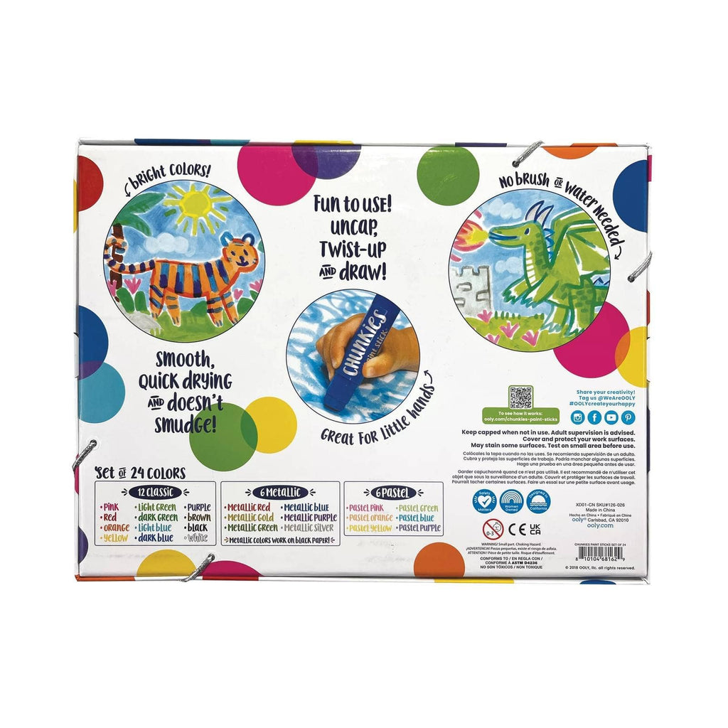 Ooly Chunkies: Paint Sticks Classic Pack (Set of 6)