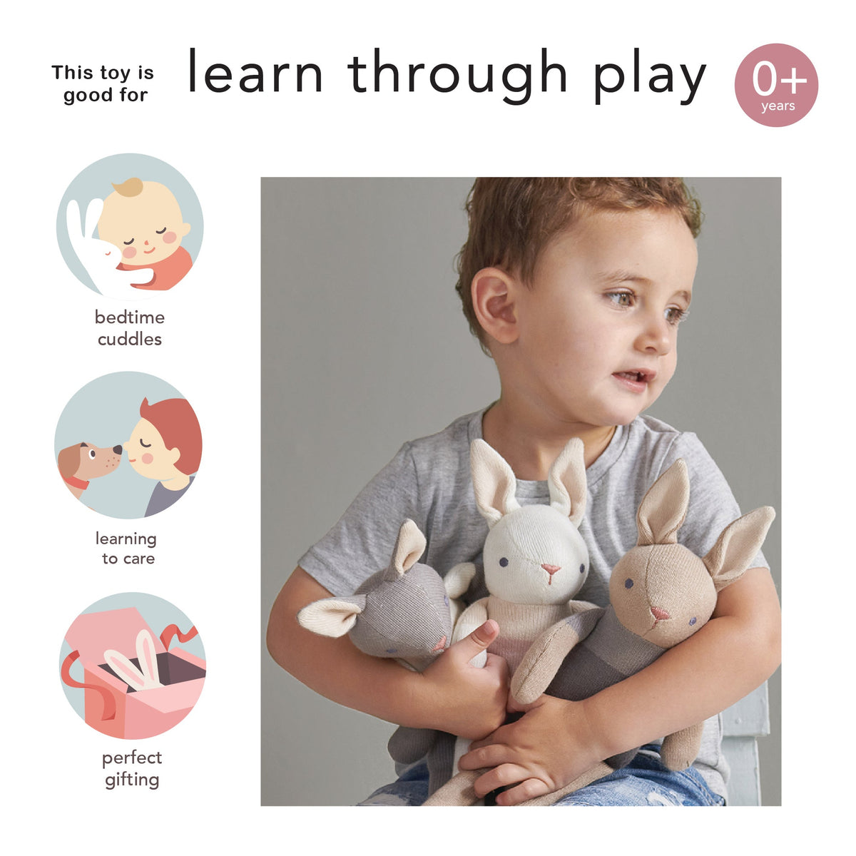 Baby Threads Taupe Bunny Doll