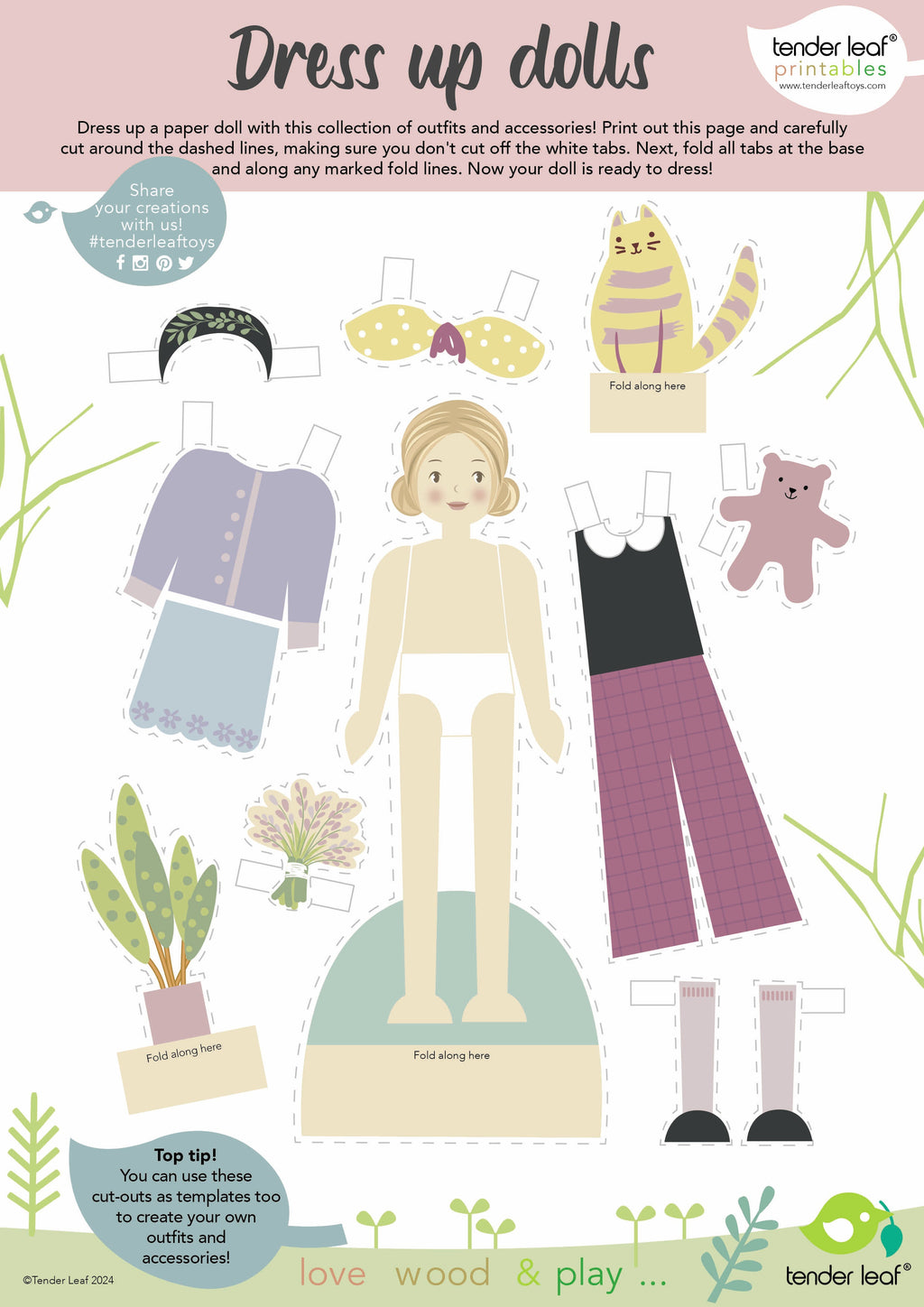 Fearne Wooden Doll