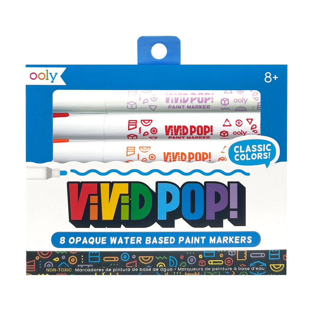 Ooly Vivid Pop!: Opaque Water-Based Paint Markers - Classic (Set