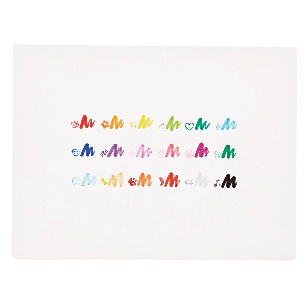 Ooly Stampables: Double-Ended Brush & Stamp Markers (Set of 18)