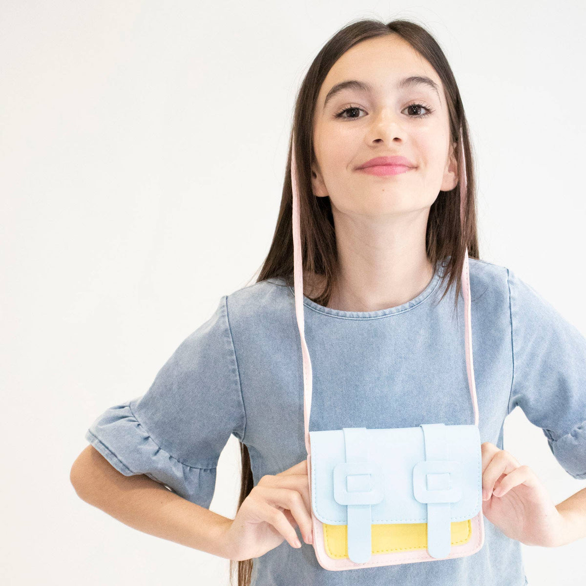 Yuko B - Children'S Shoulder Bag - Tamara Rose & Blue