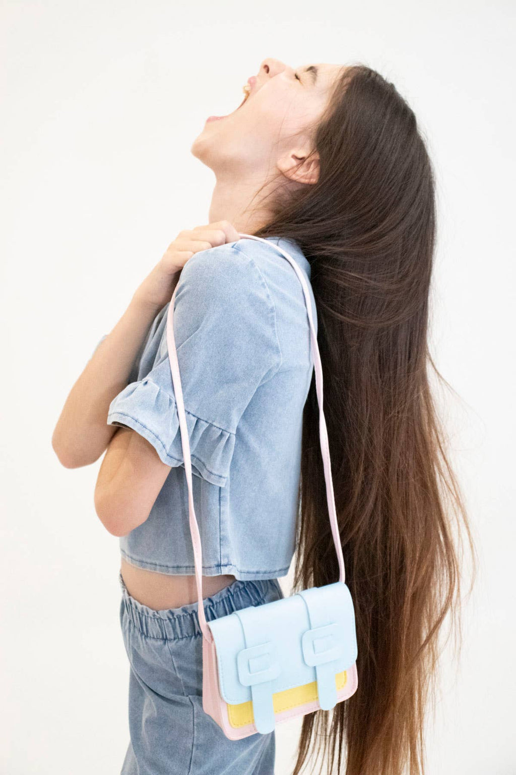 Yuko B - Children'S Shoulder Bag - Tamara Rose & Blue