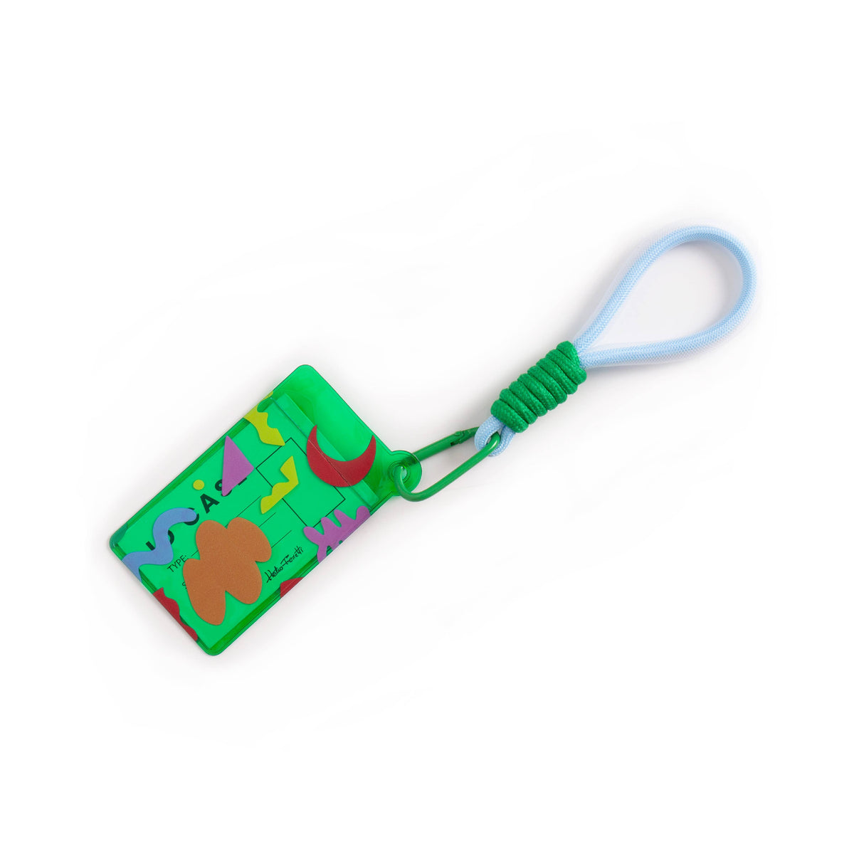 Helio Ferretti Card Holder with Carabiner Clip Green