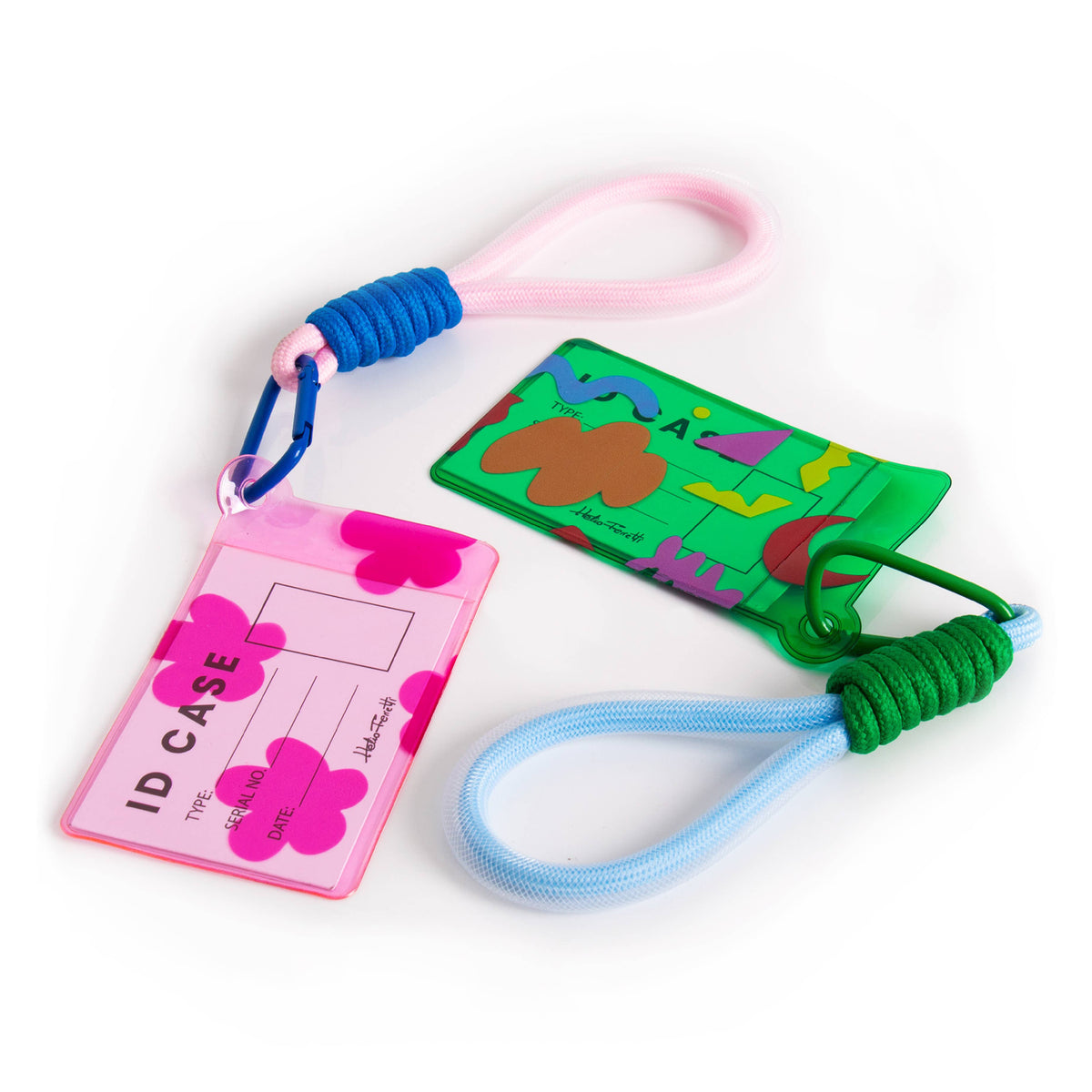 Helio Ferretti Card Holder with Carabiner Clip Floral Pink