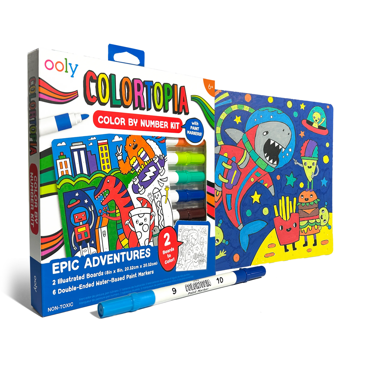 Ooly Colortopia: Paint Marker By Number Kit - Epic Advent
