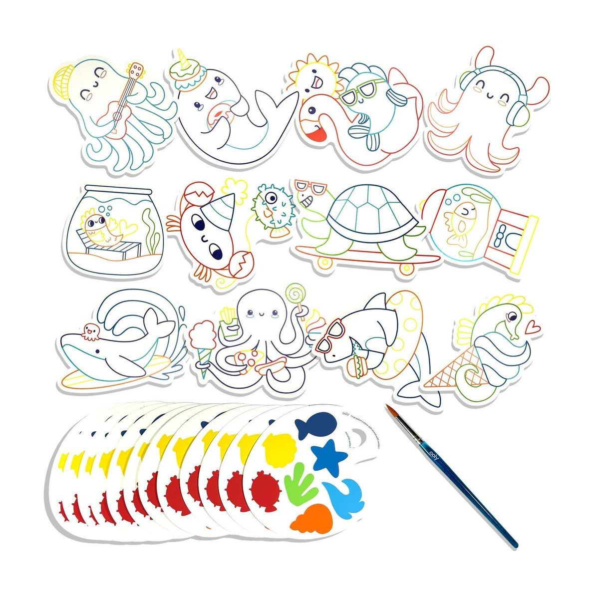 Ooly Playful Painters: Watercolor- Ocean Pals