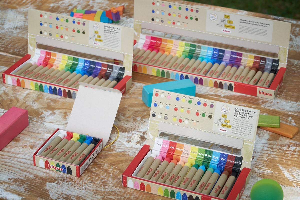 Kitpas Rice Bran Wax Crayons 24 Colours