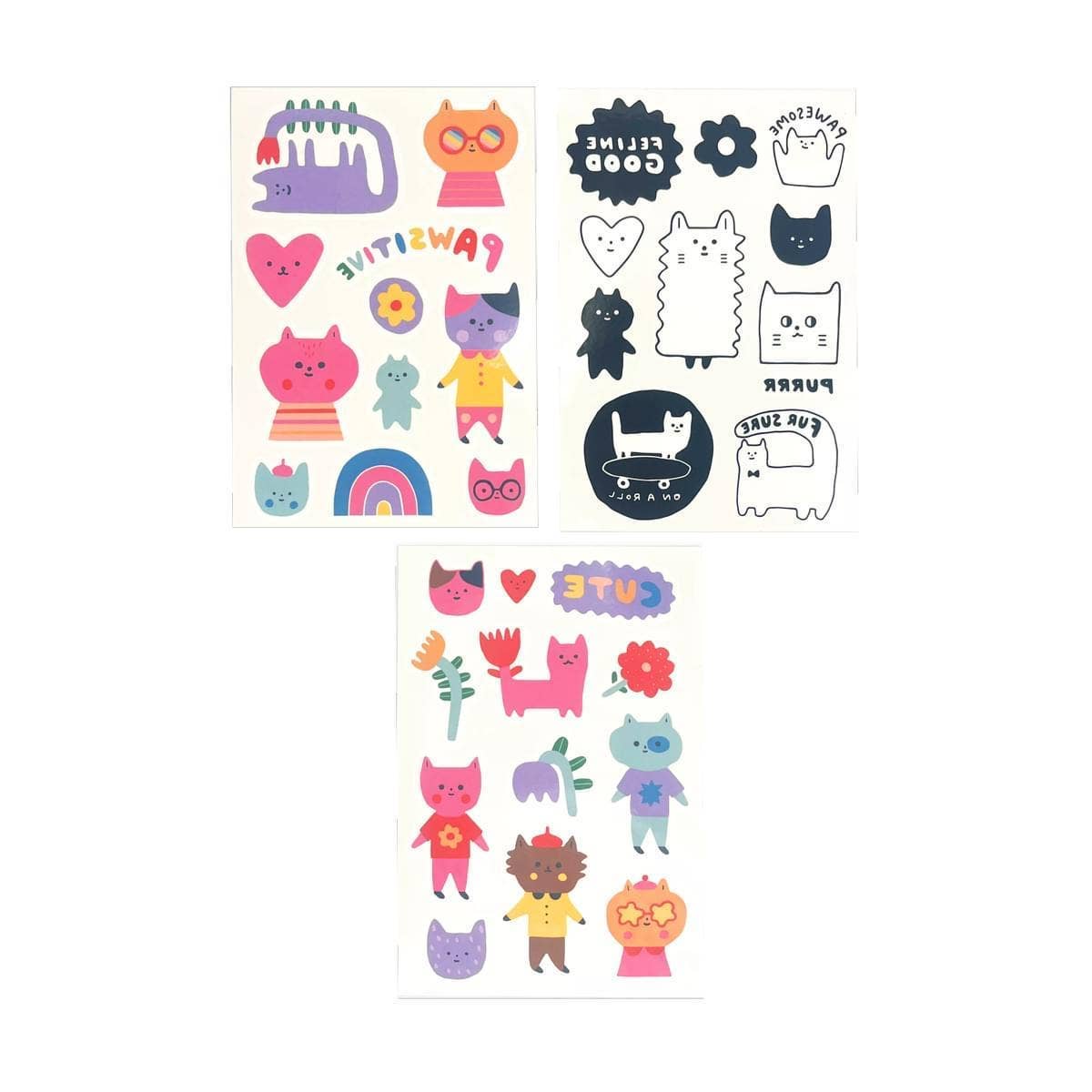 Ooly Palooza X Suzy: Mini Temporary Tattoos - Pawsitive Cats
