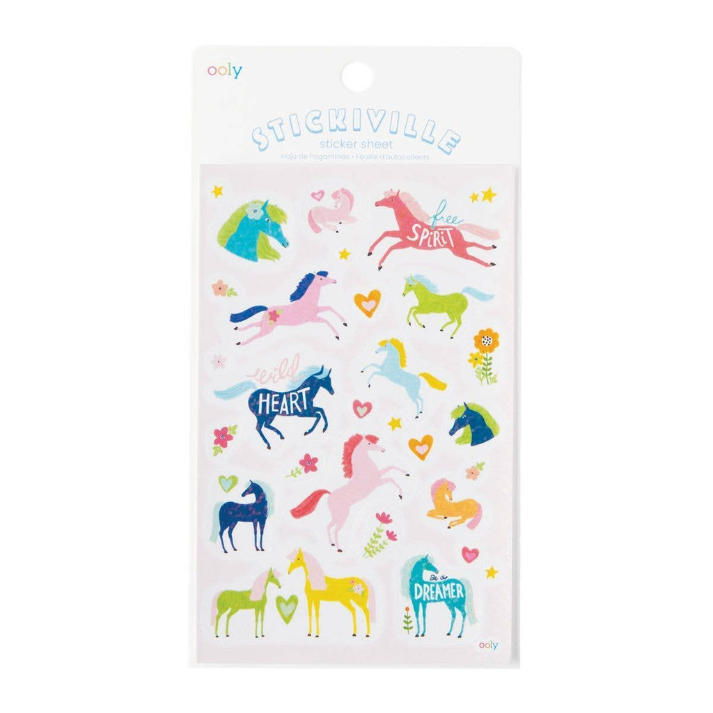 Ooly Stickiville: Standard Stickers - Wild Horses (1 Sheet)